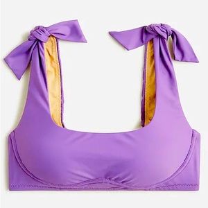 J. Crew Tie-shoulder scoop neck bikini top